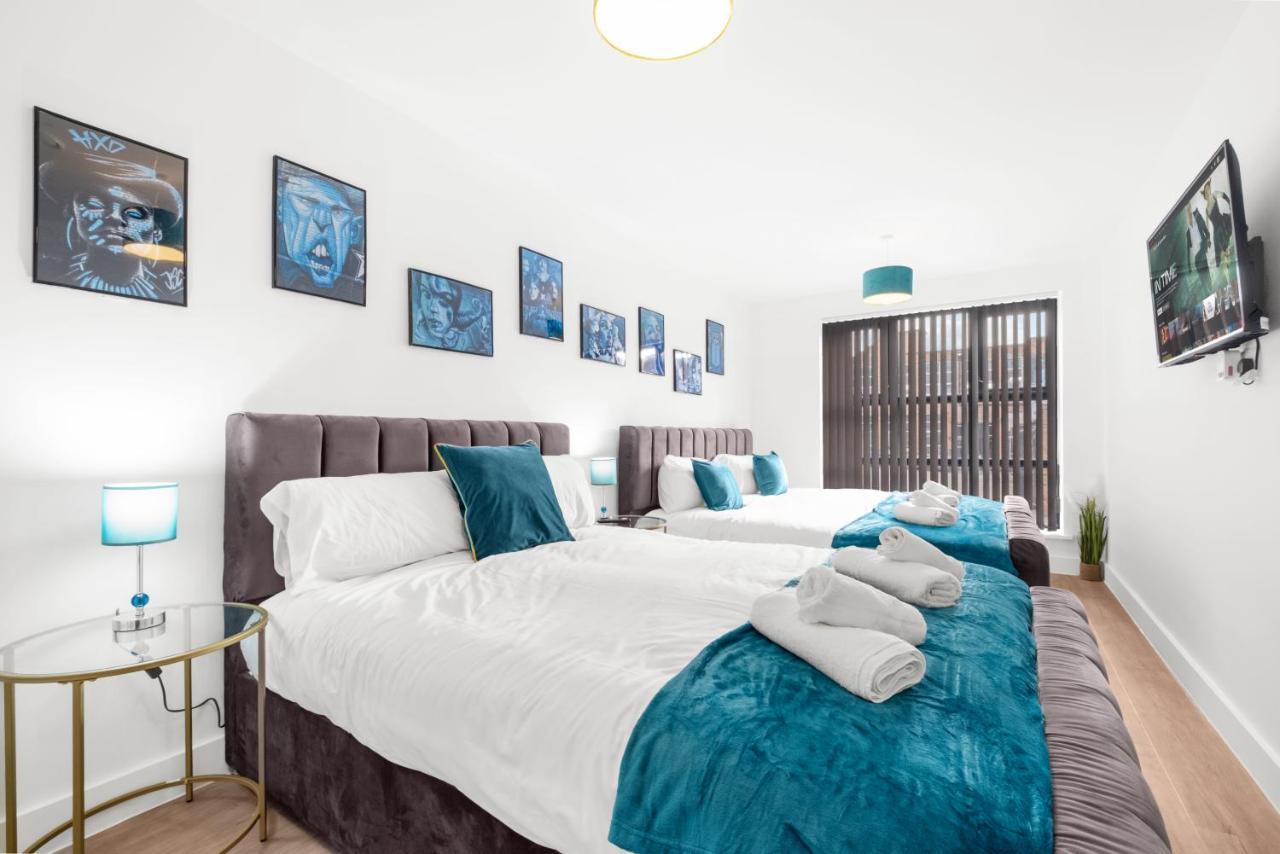 Ebra Stays - Choice Of 2 Or 3 Individual Beds - Luxury New Build Apartment ✪ City Centre, Digbeth ✓ Smart Tv'S & Large Corner Sofa - Μπέρμιγχαμ Εξωτερικό φωτογραφία